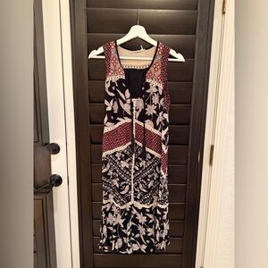 Vintage Anthropologie printed sleeveless dress size 4